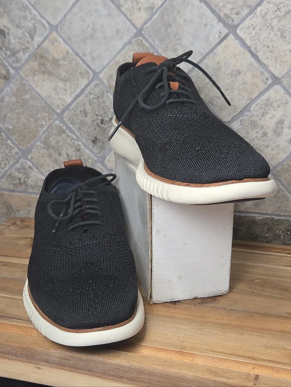 Cole Haan Mens 2. Zerogrand Stitchlite Wingtip Oxford Black Size 10 M
